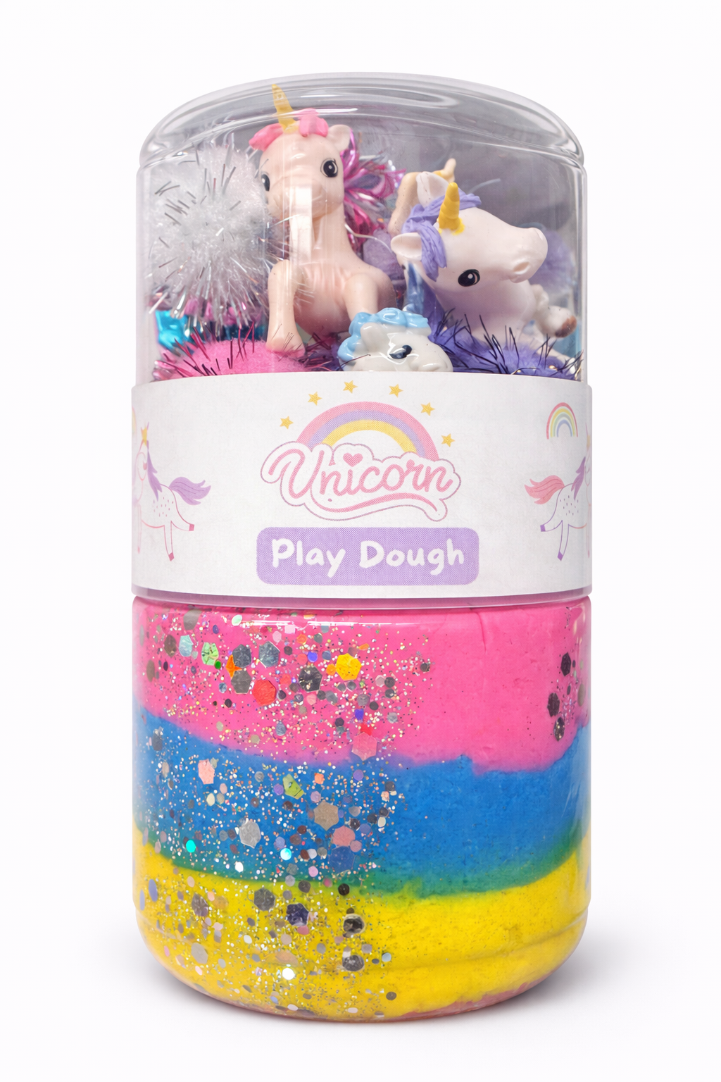 Unicorn play dough Jar