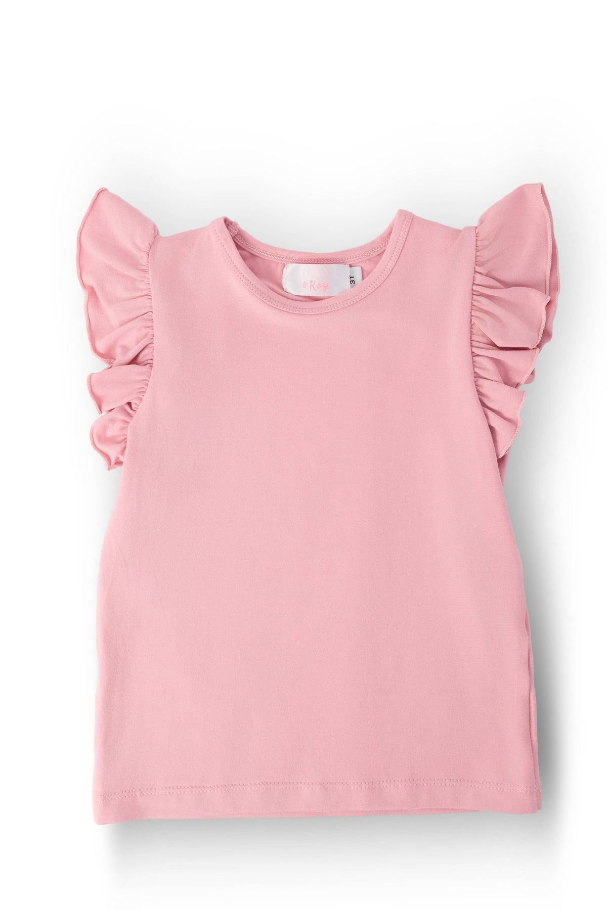 Vintage Pink S/S Ruffle Tee