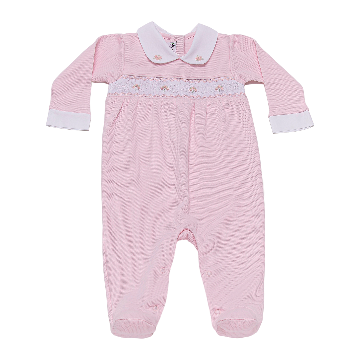 Baby Flowers Girl Jacquard Luxury Pima Jumpsuit