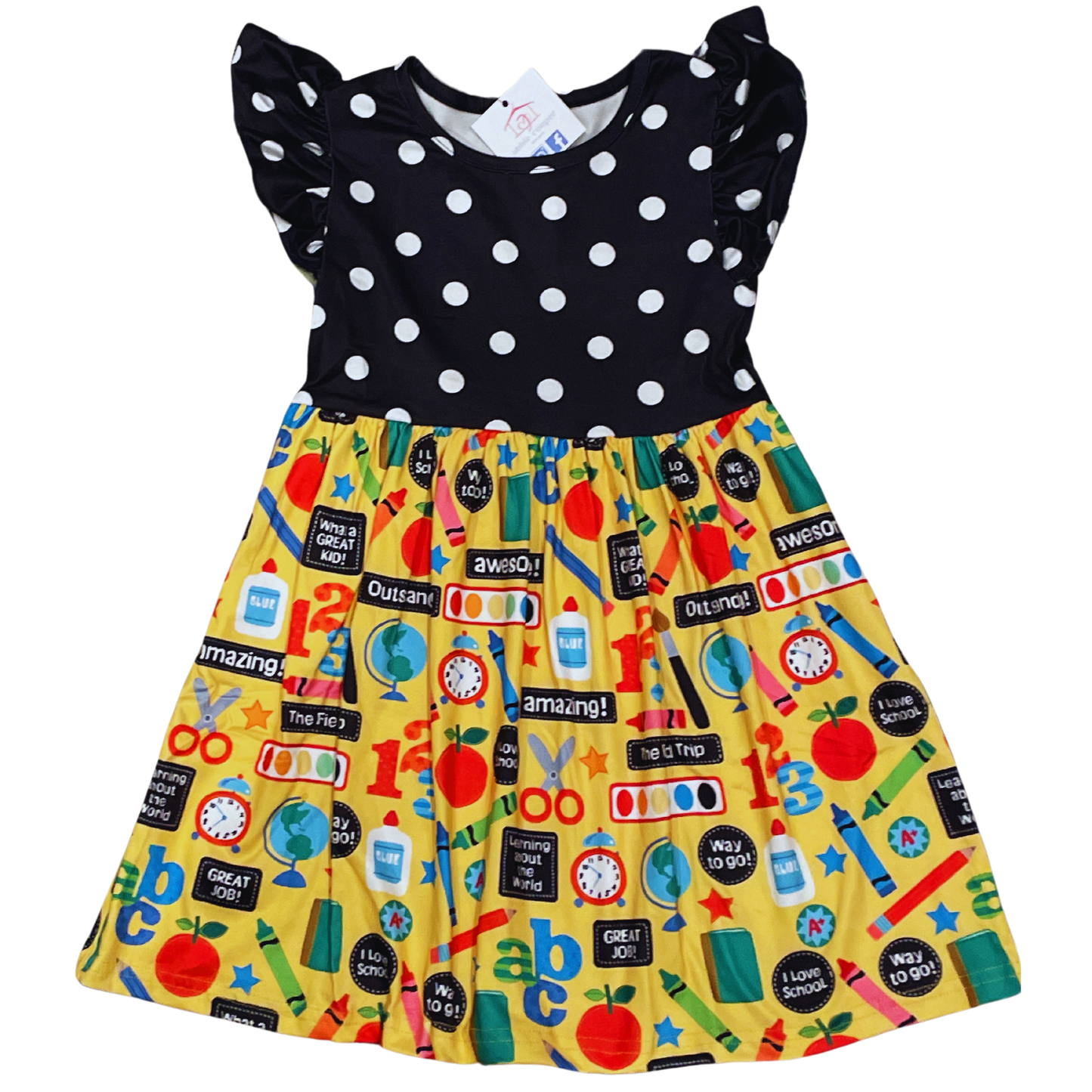 Black & Yellow Back to School Dress