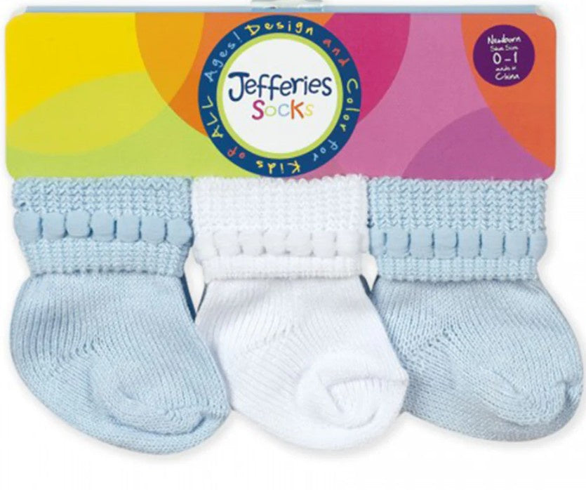 Jefferies- Rock-A-Bye White Blue Bubble Socks