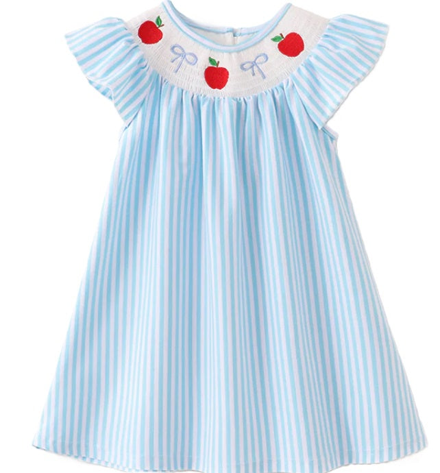 Bow Apple Smocked Dress