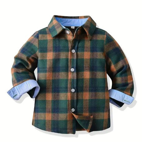 Boys Fall Flannel Button Up