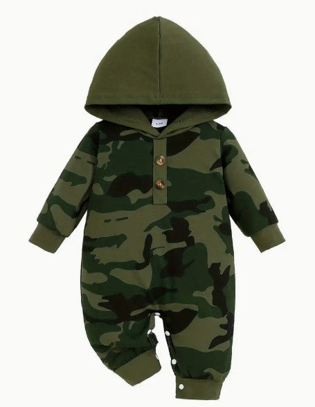 Camo Hooded Romper