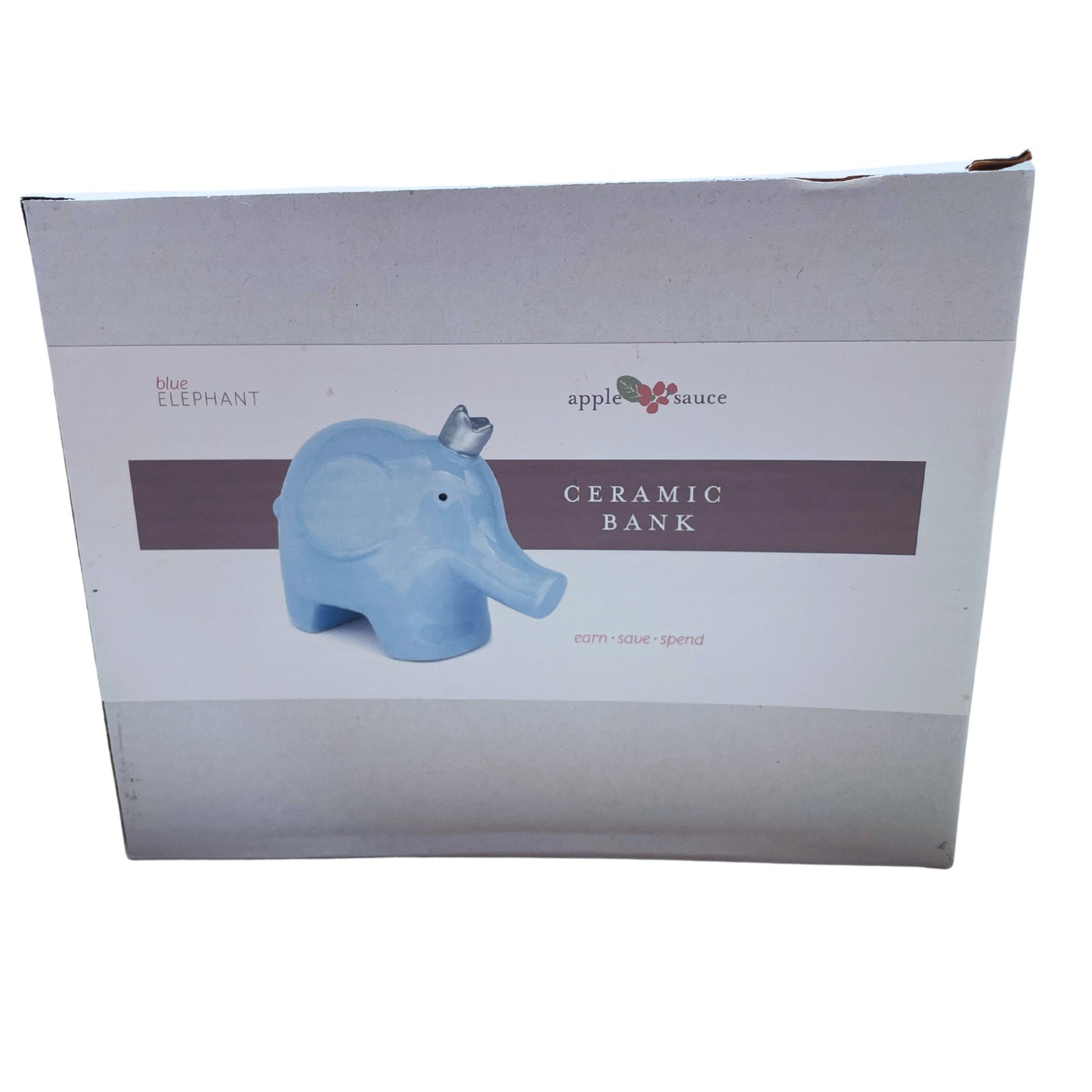 Blue Ceramic Elephant Bank