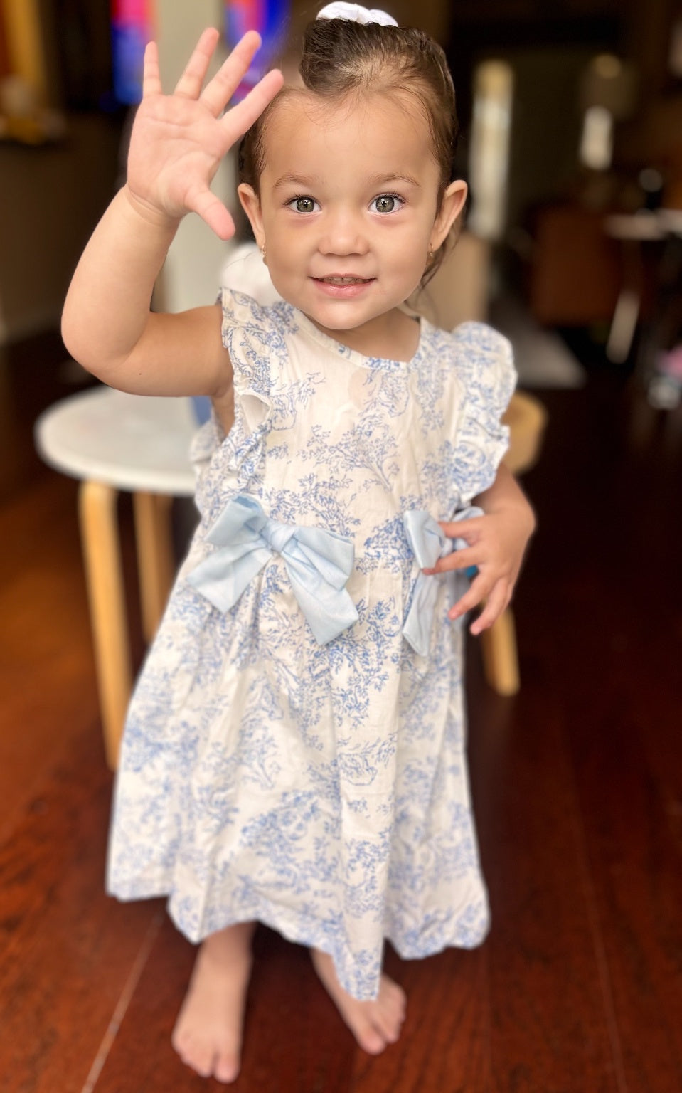 Chinoiserie Dress Side Bows