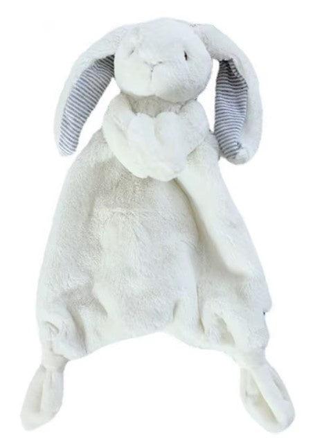 Cream Lovie Bunny Grey/Black Stripe Ears