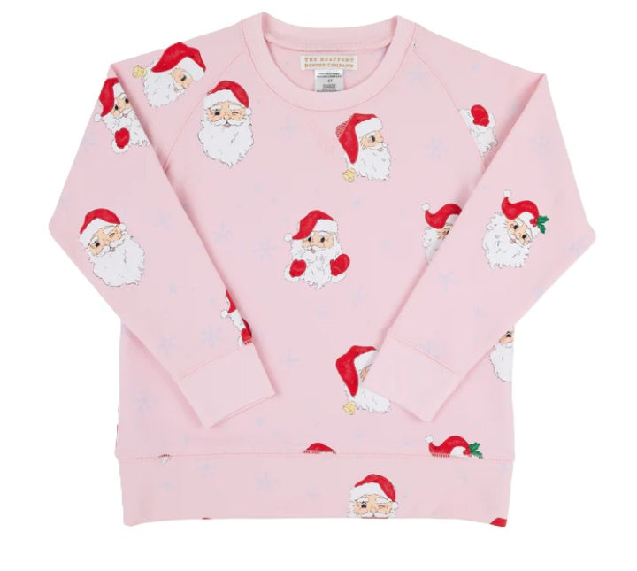 Cassidy Crewneck- Dear Santa Palm Beach Pink