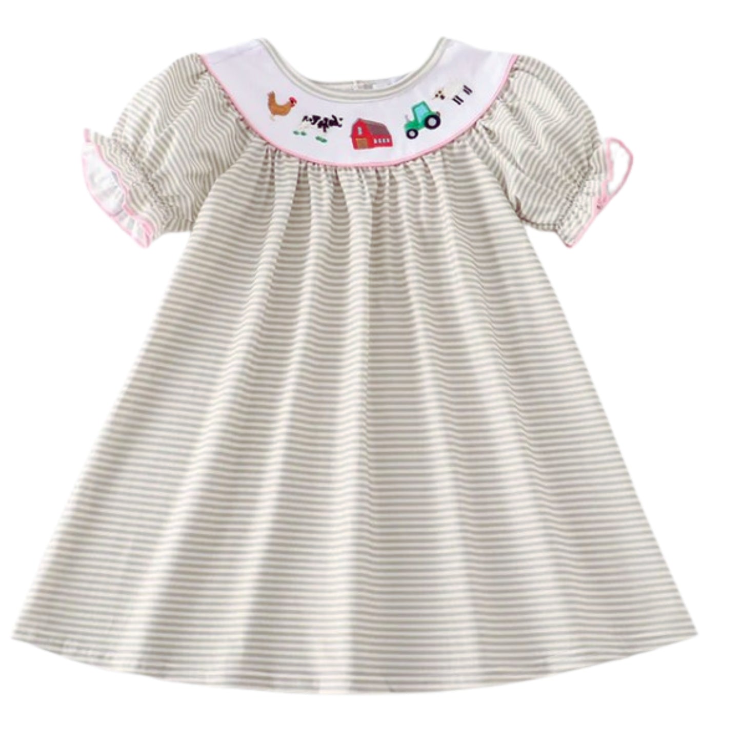 Embroidered Farm Dress
