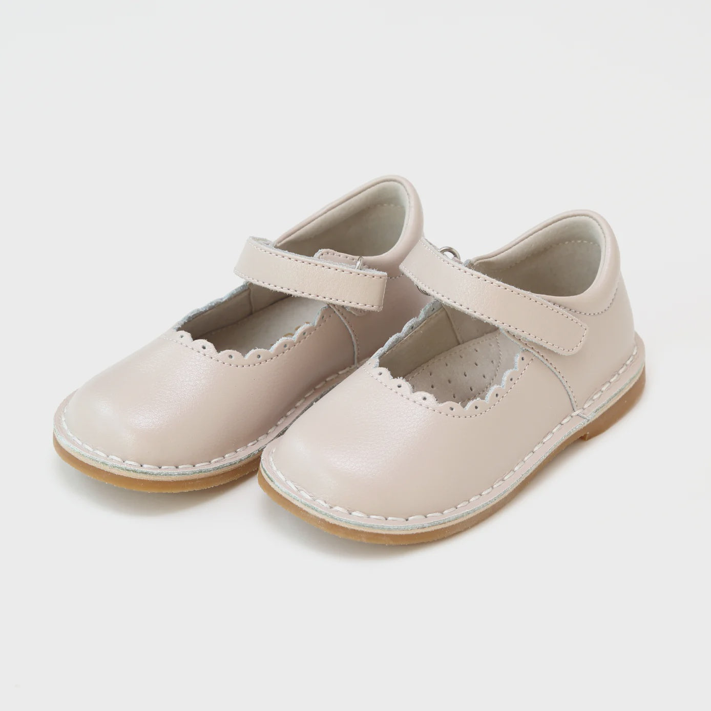 Caitlin Scalloped Mary Jane- Champange