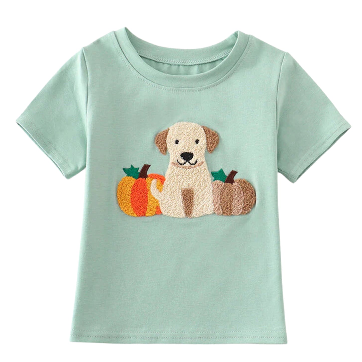 French Knot Pup & Pumpkin T Shirt