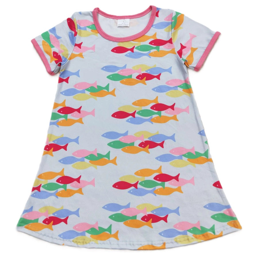 French Leaves Fishies Dress