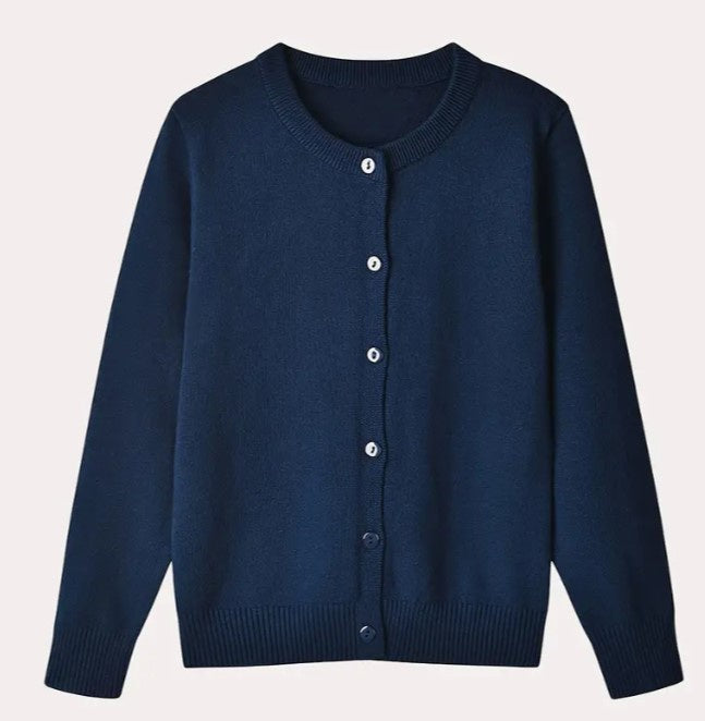 Girls Navy Cardigan
