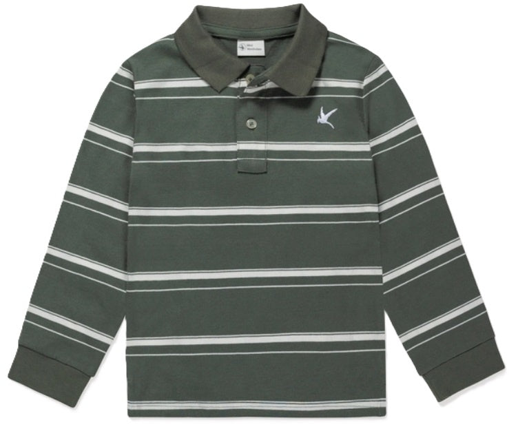 Green Stripe Rugby Polo