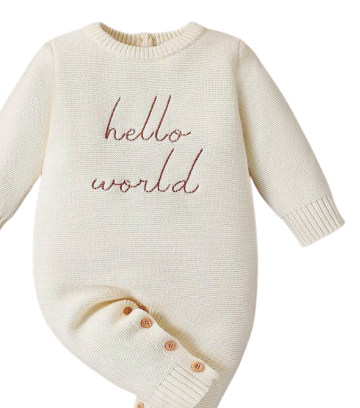 Hello World Neutral Knit w/ Hat