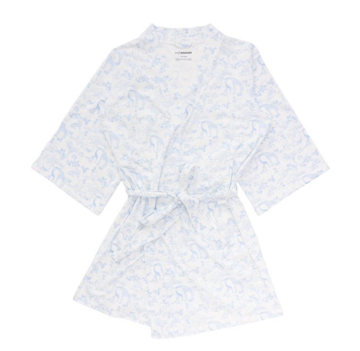 White & Blue Toile Robe