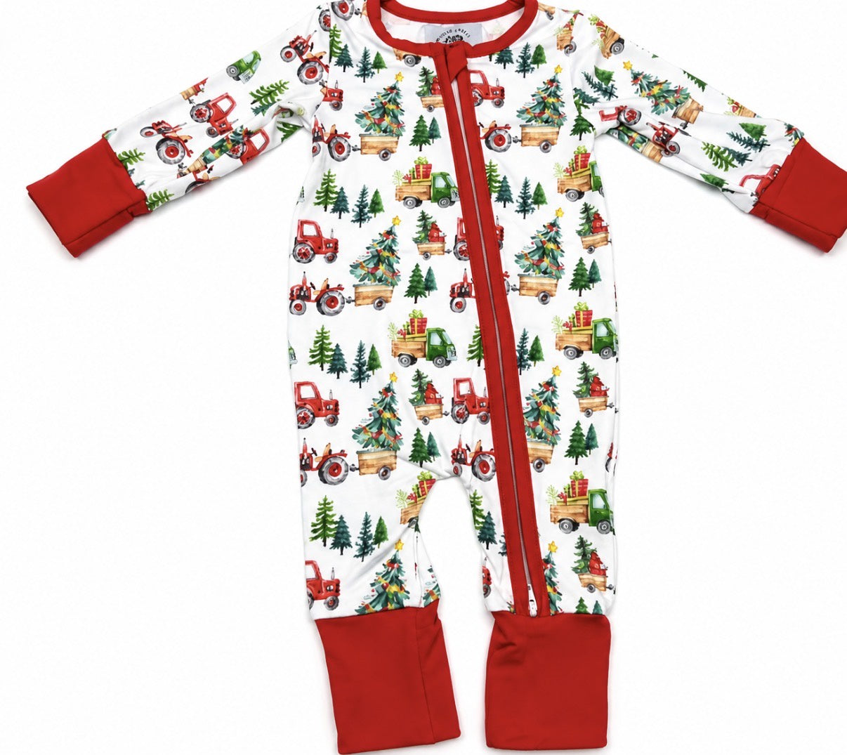 Christmas Tractor Bamboo Zippy