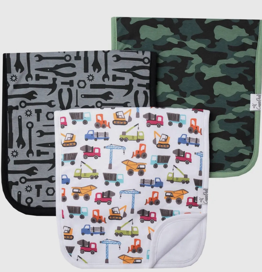 Copper Pearl Burp Cloths- Diesel
