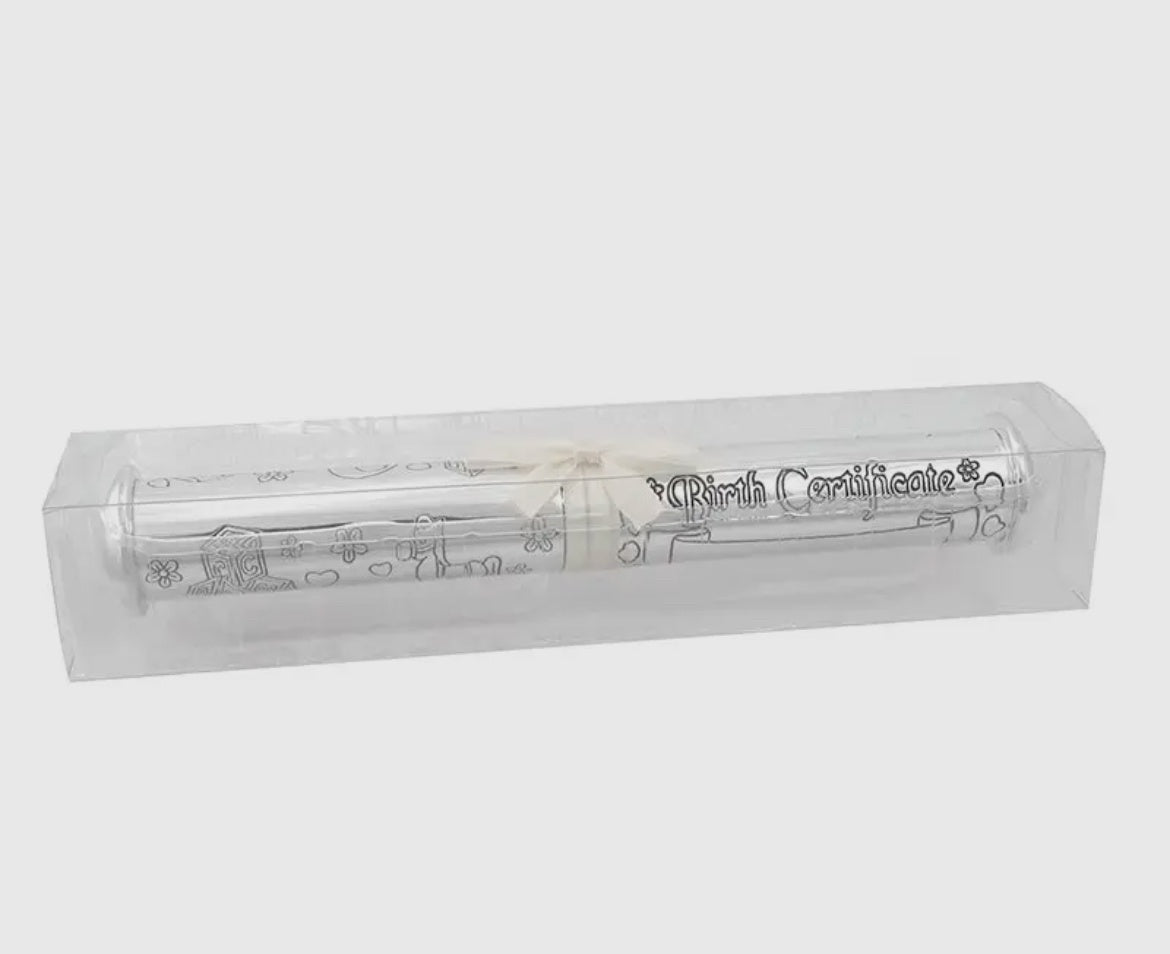 Silver Plated Birth Certificate Holder