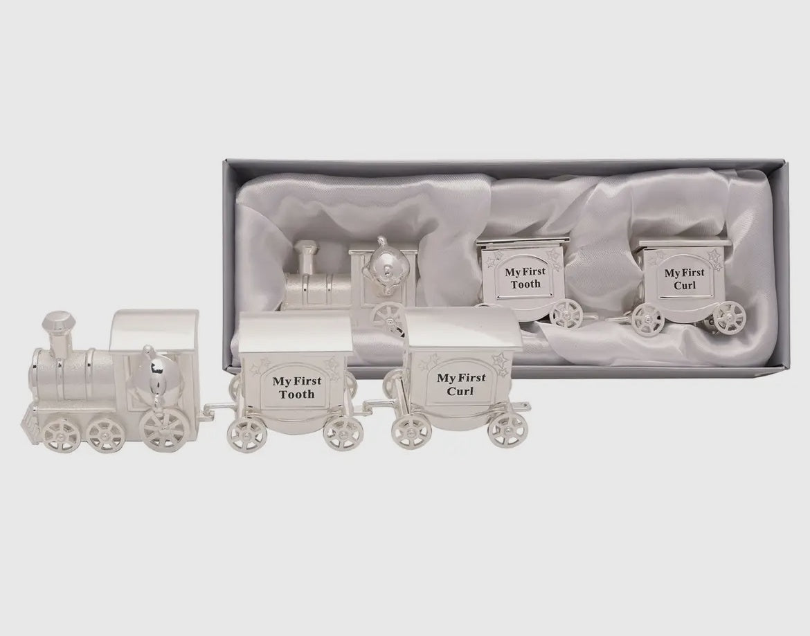 Silver Plated First Tooth & Curl Train Set