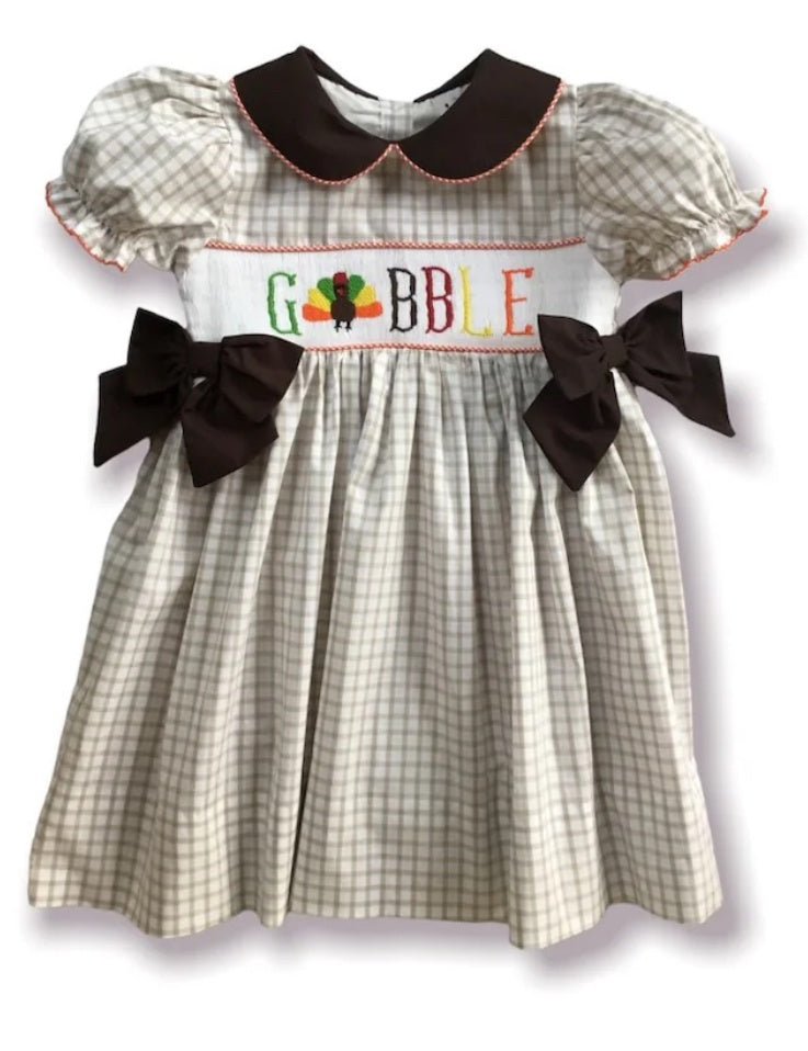 Hand-Smocked Gobble Dress