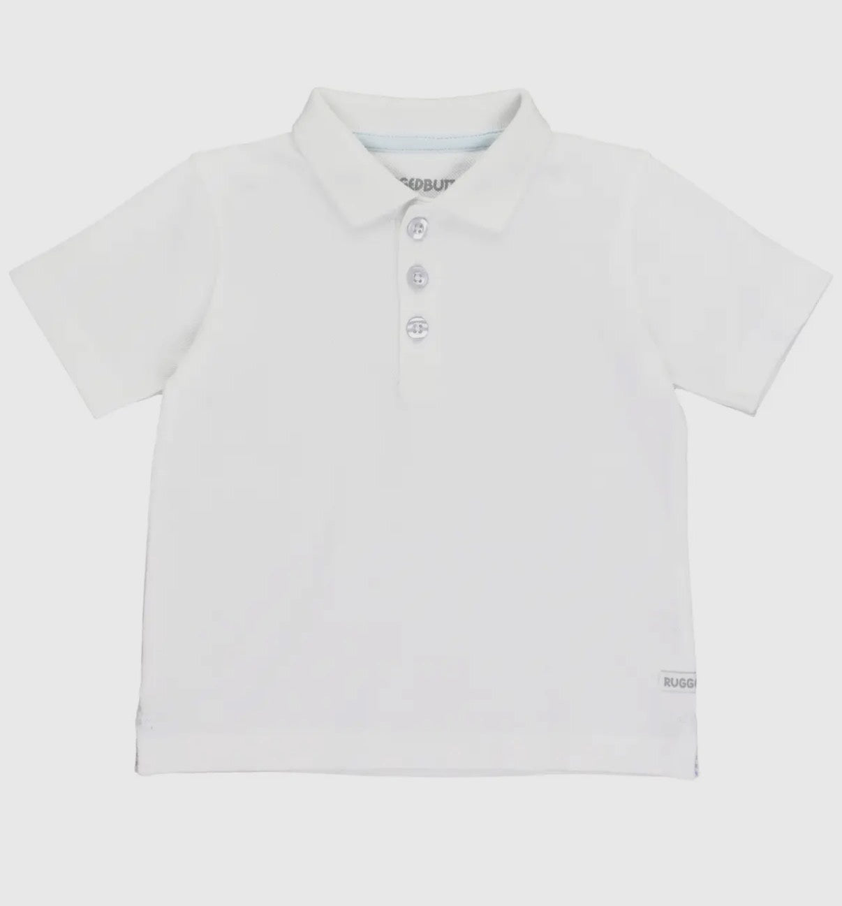 Ruffle Butts White Polo