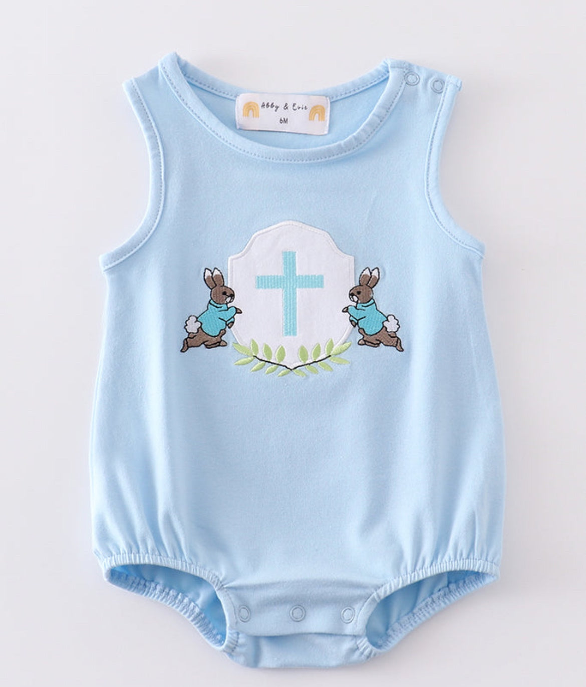 Blue Bunny Cross Romper