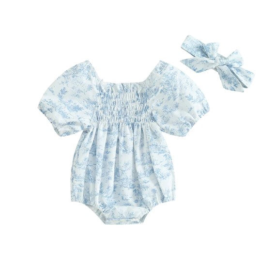 Chinoiserie Smocked Romper