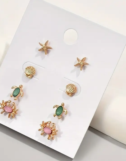 Mini Ocean Earring Set