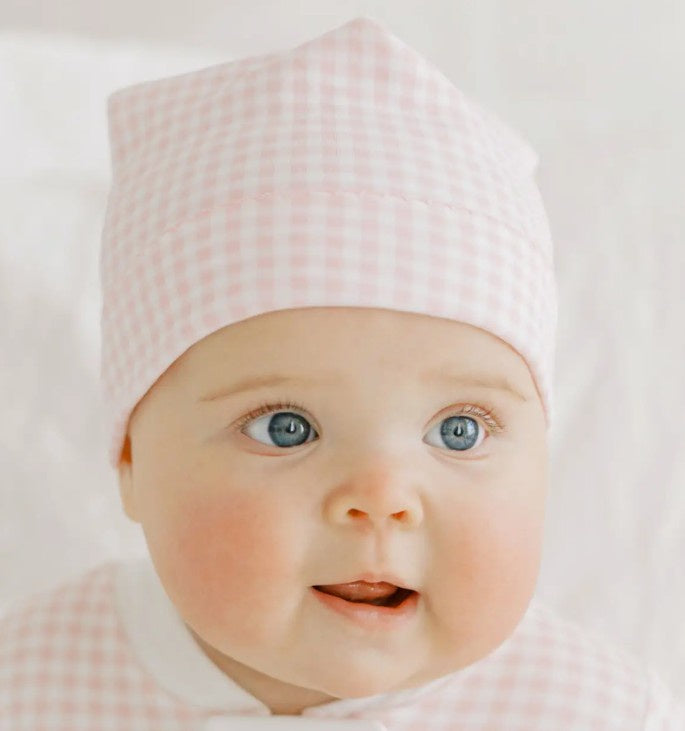 Pink Mini Check Baby Hat