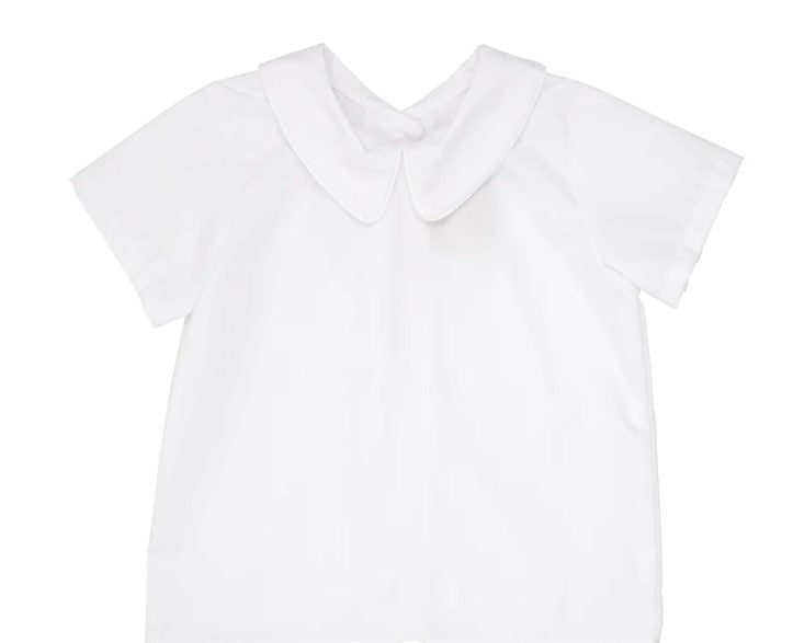 Short Sleeve Peter Pan Short Sleeve- Worth Ave. White Broadcloth