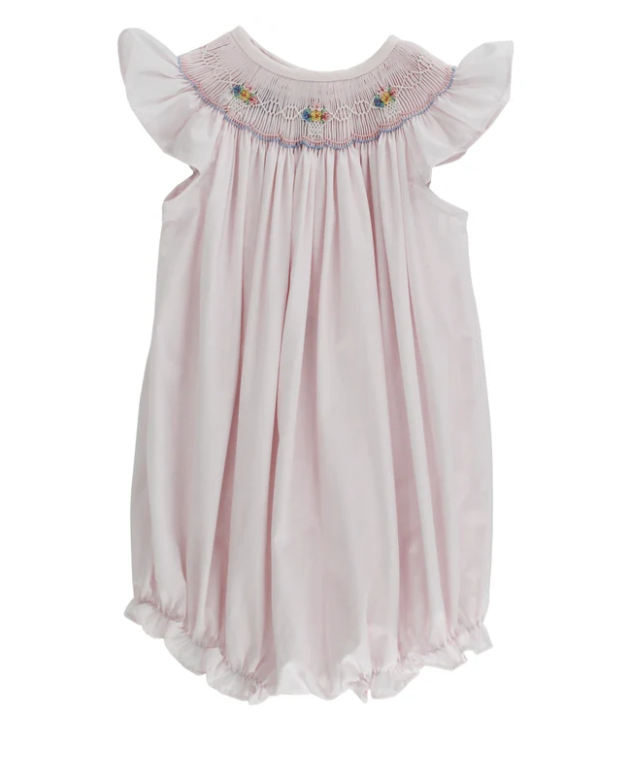 Bailey Boys- Pink Bouquet Bishop Romper