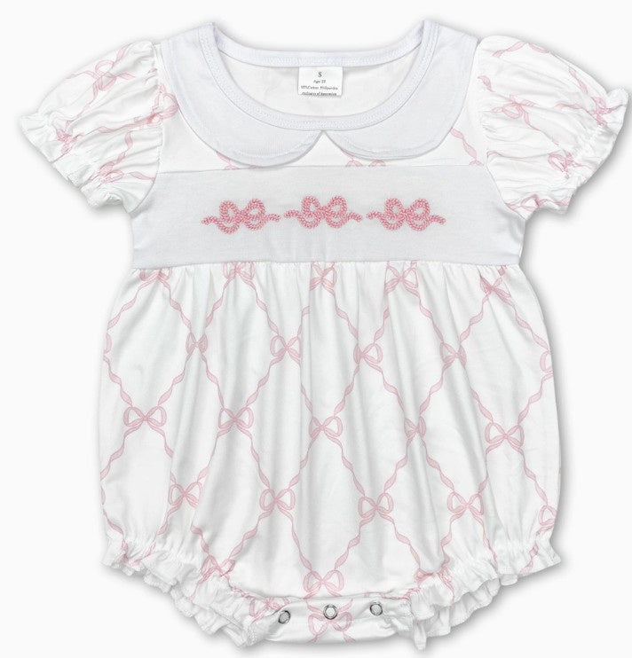 Pink Bow Embroidery Bubble