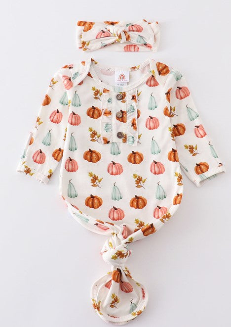 Pumpkin Baby Gown