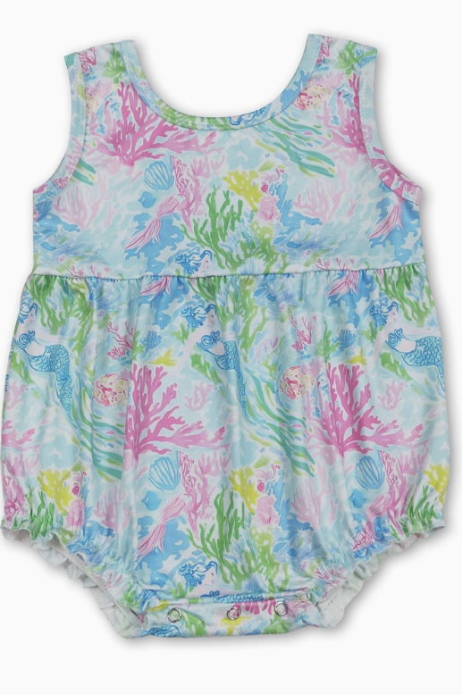 CORAL WATERCOLORS ROMPER