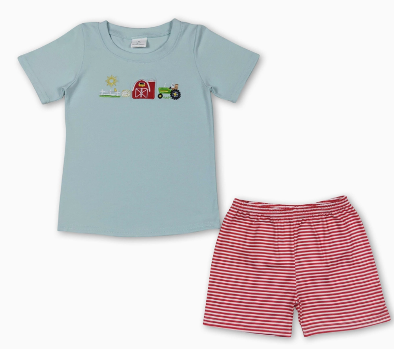Farm Tractor Boys Outfit