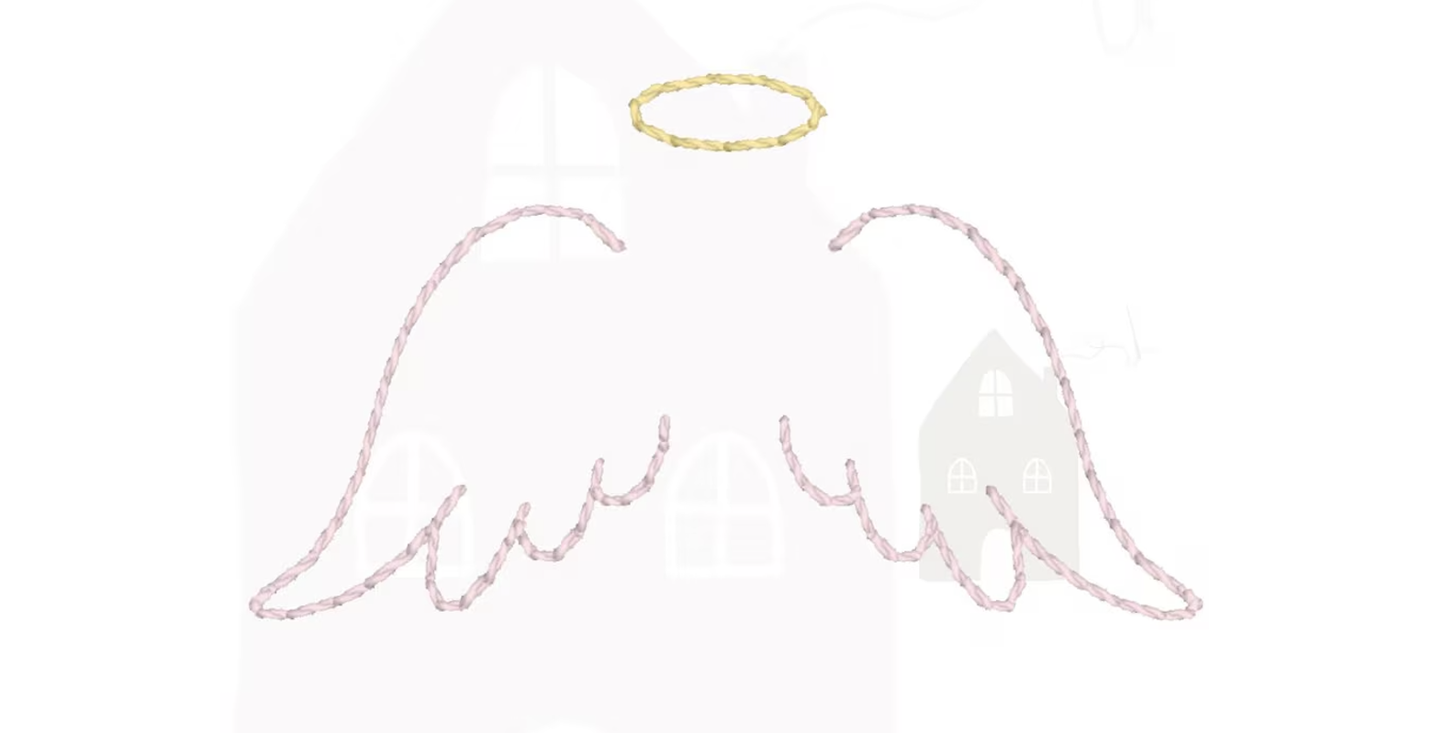 Mini Vintage Stitch Angel Wings Embroidery