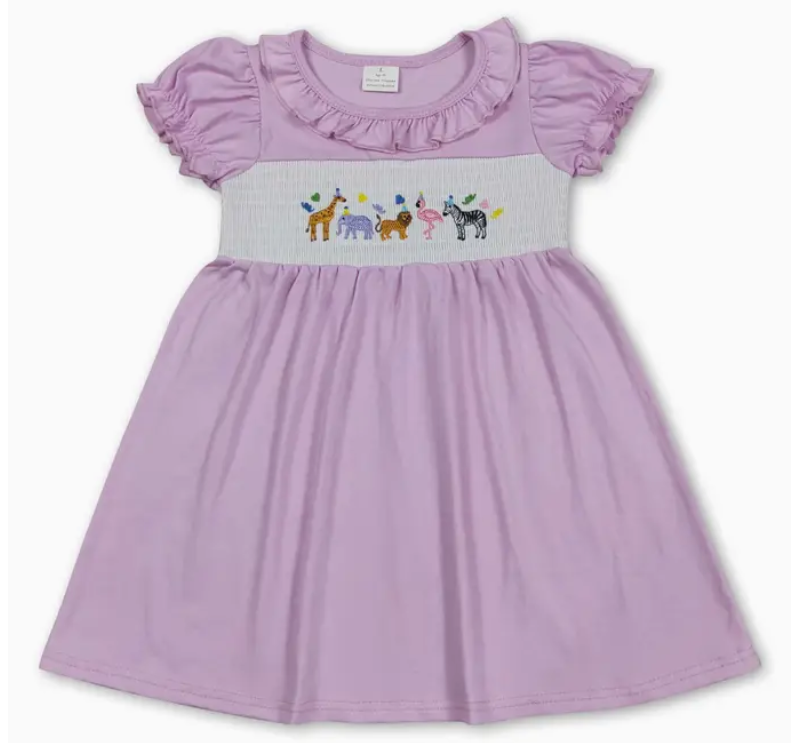 Smocked Animal Party Dress