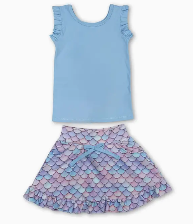 Mermaid Athletic Skort Set