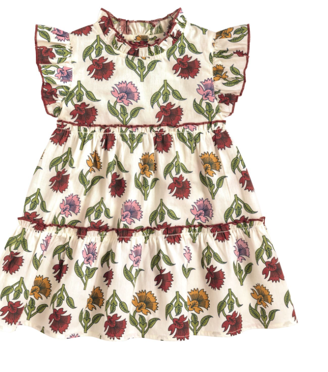 Cotton Multi Floral Fall Dress