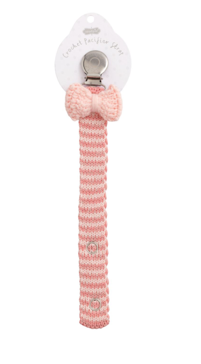 Crochet Bow Paci Clip