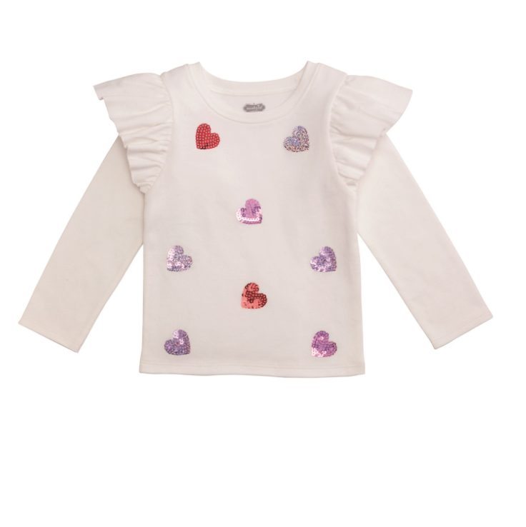 Sequin Hearts Long Sleeve T Shirt