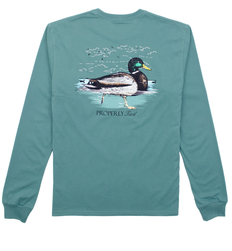 Properly Tied Swimming Mallard- Marine Mist
