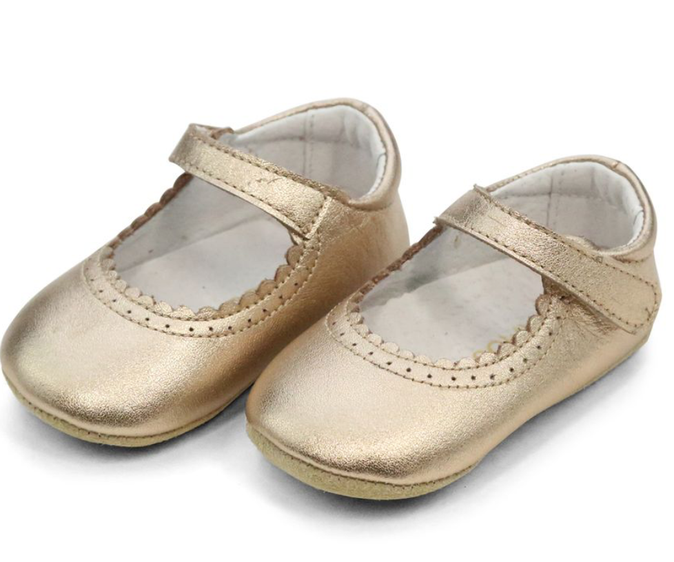 Romy Rose Gold Crib Mary Jane Shoes