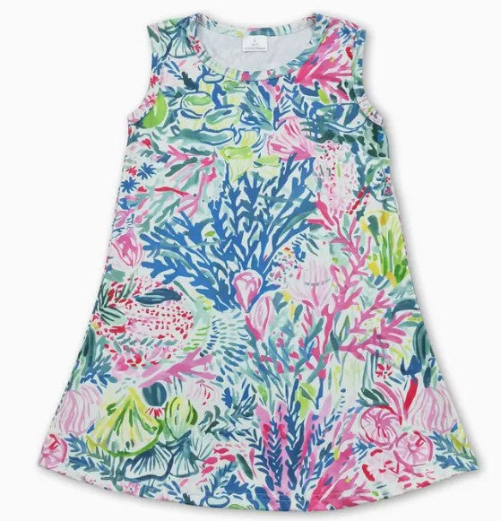 Sleeveless Watercolor Pocket Dress