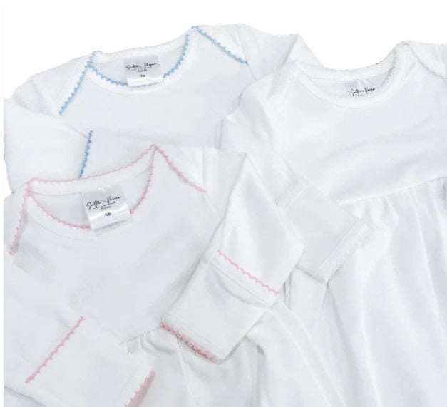 Picot Trim Baby Gown