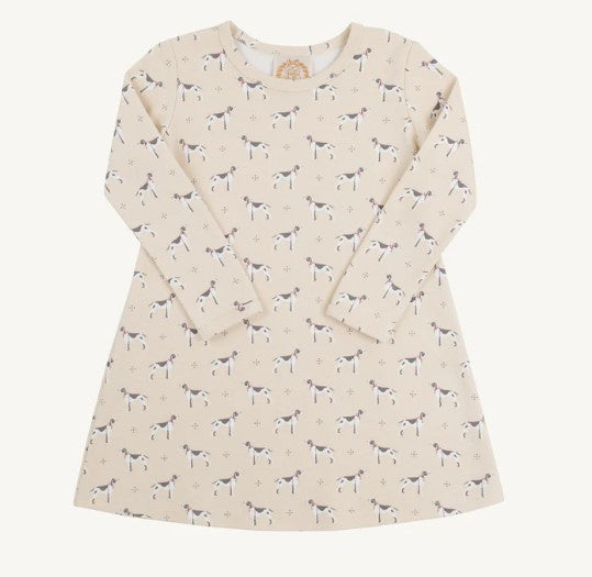Polly Play Dress- Osprey Oatmeal Dog