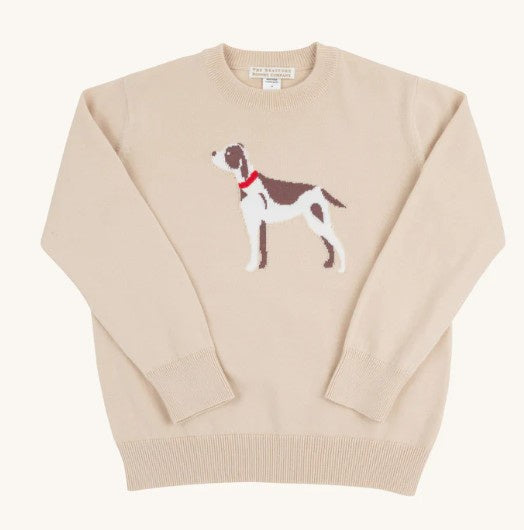 Isaac's Intarsia Sweater- Osprey Oatmeal w/ Dog