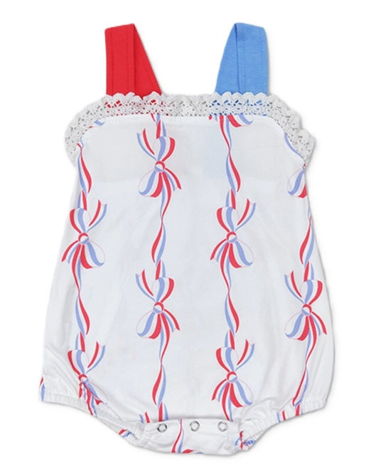 Red, White & Bow Romper