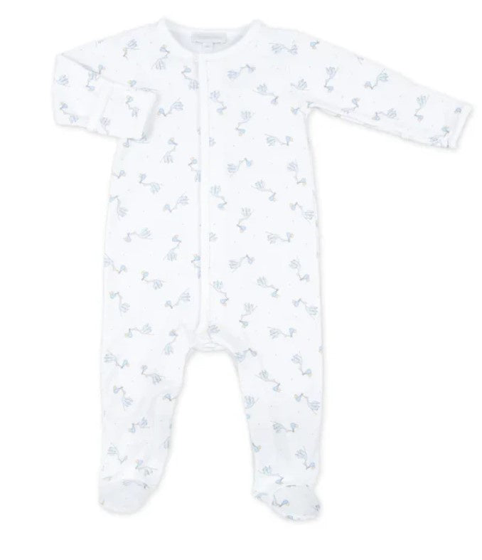 Blue Worth the Wait Button Footie